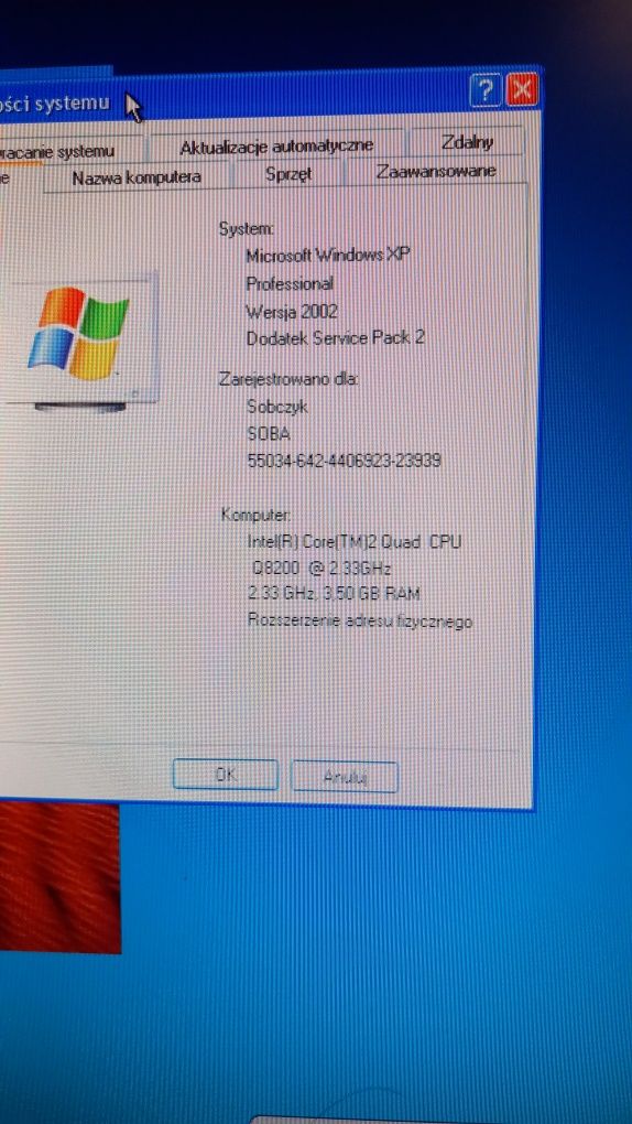 Komputer intel quad 8200 gforce 9600 gso ddr2 Win xp