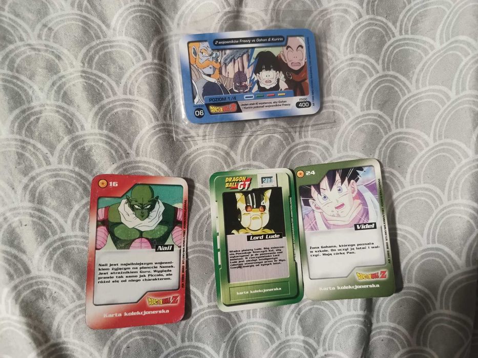 Karty chio DragonBall walka nr6 w folii oraz 3 zwykłe