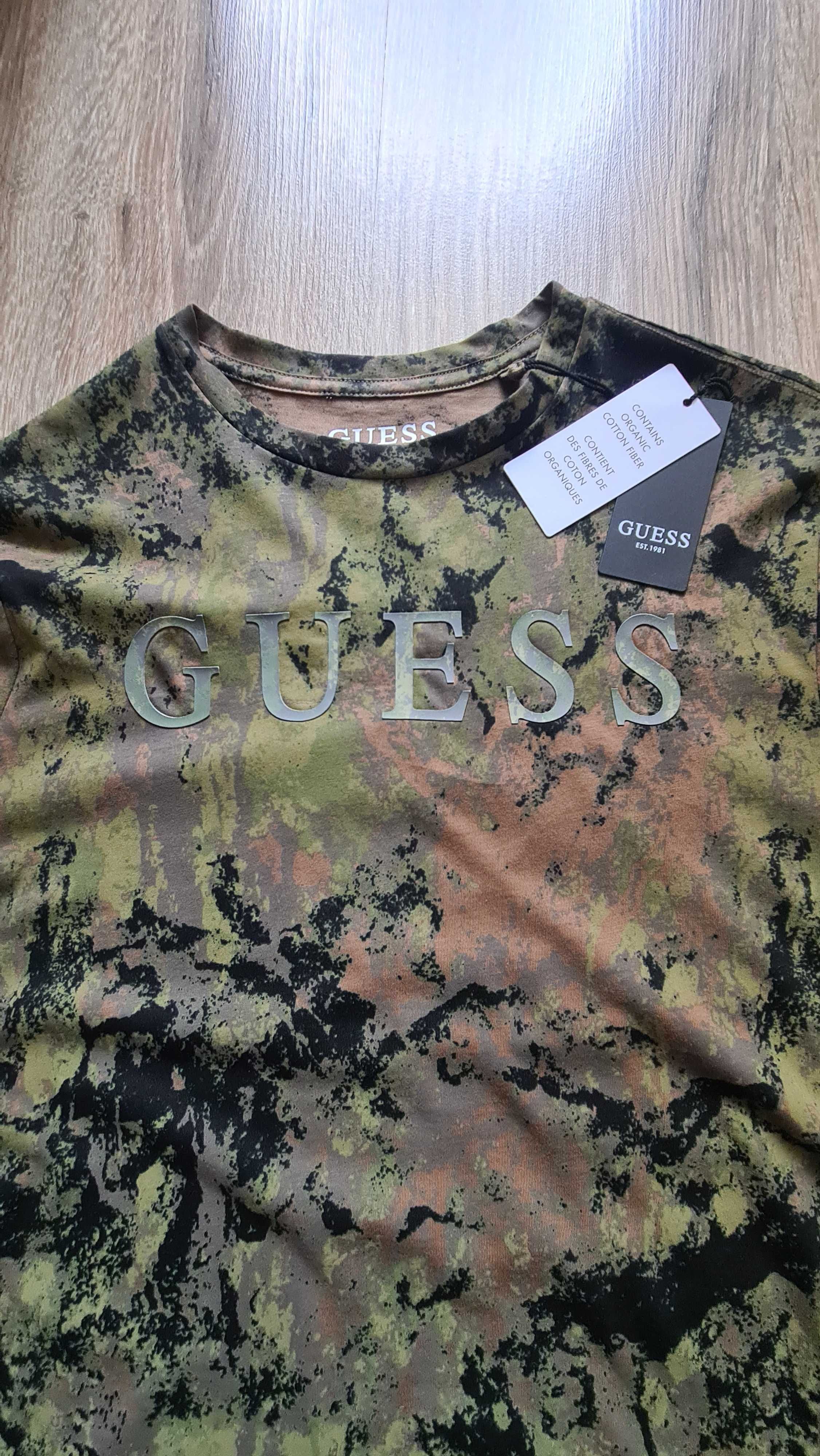 Футболка Guess камуфляж хакі