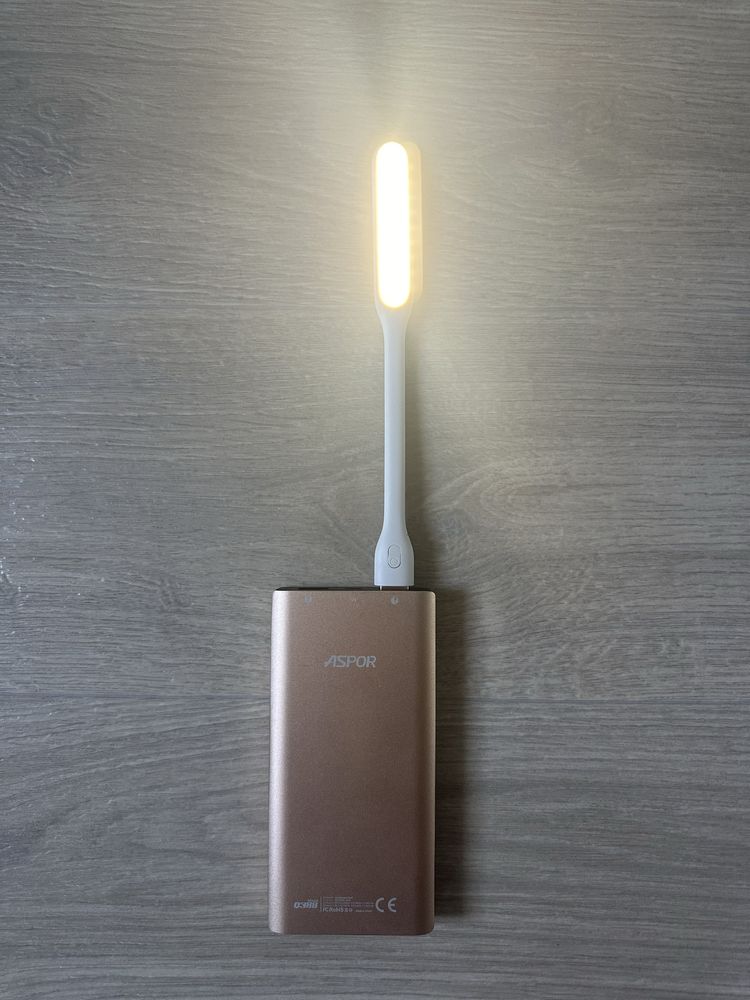 USB лампа, Xiaomi Zmi Led, 2.5w, фонарь от power bank, USB сяоми