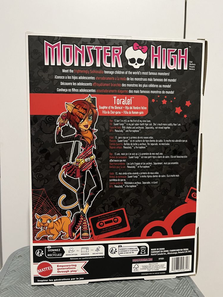 Лялька монстер хай кукла Monster High Toralei Тореляй базова