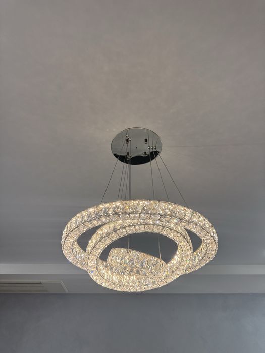 Хрустальная LED люстра Diasha премиум класса на три кольца