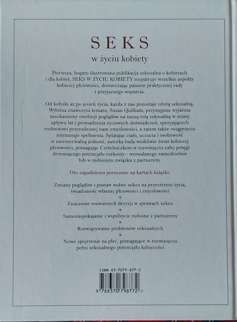 Książka poradnik Susan Quilliam, Seks w życiu kobiety