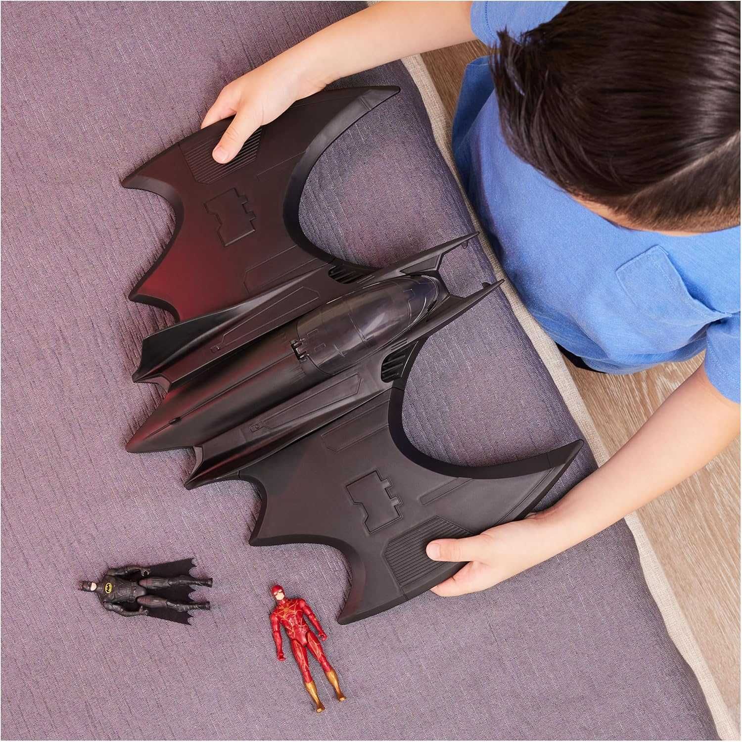 Бетлітак з фігурками Бетмена та Флеша Оригінал The Flash Batwing Set