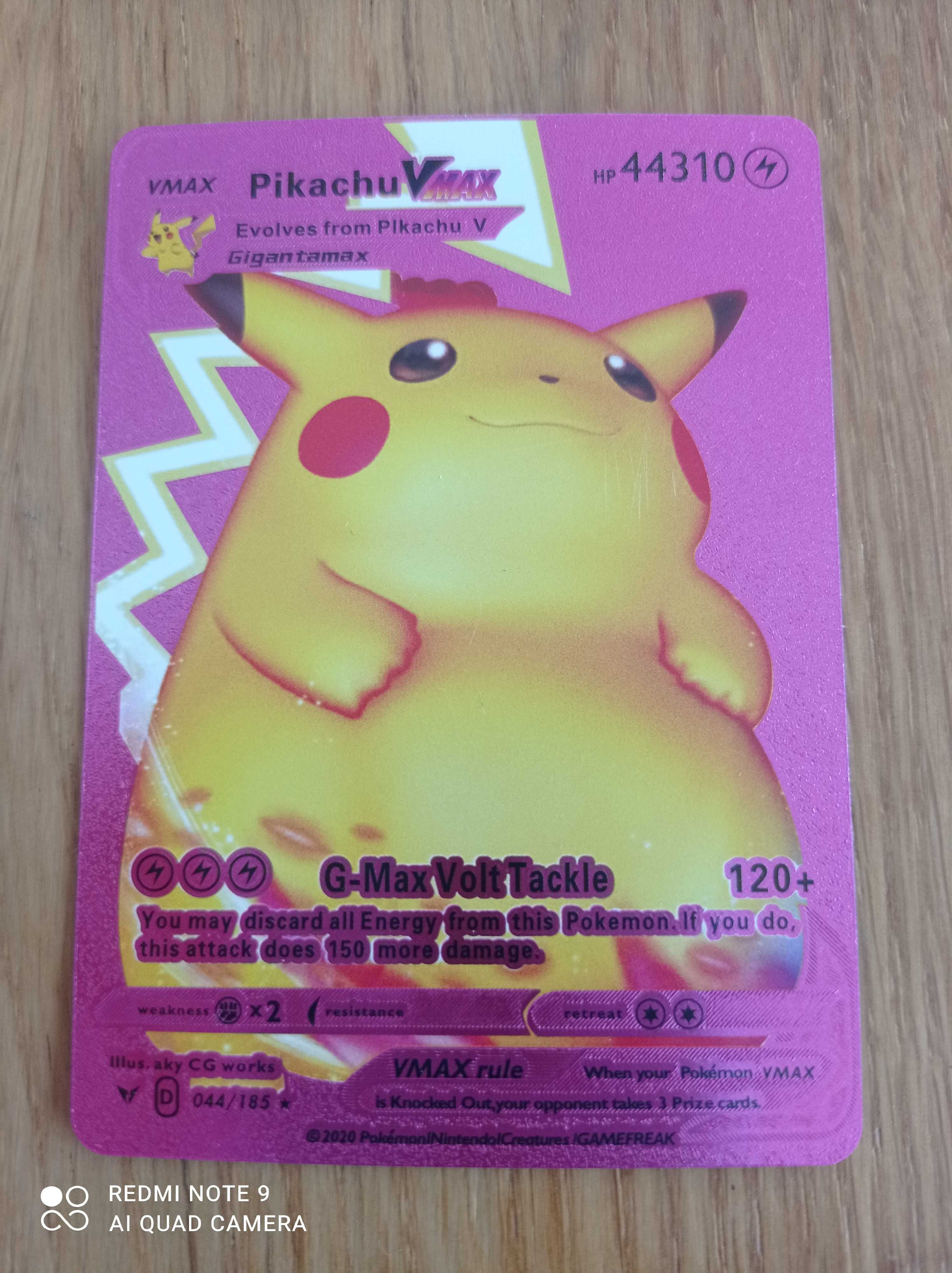 Karty pokemon pikachu.+ pikachu i zekrom gratis!!!