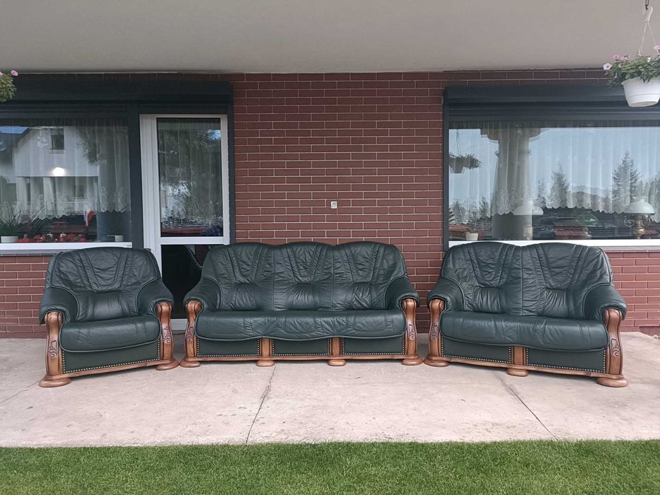 Sprzedam wypoczynek ze skóry -Skóra -skórzany –skórzana -skórzane