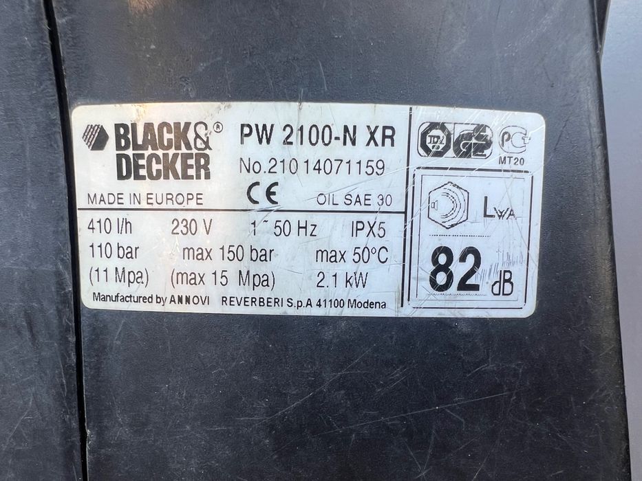 мийка високого тиску black decker pw 2100 та pw 1800