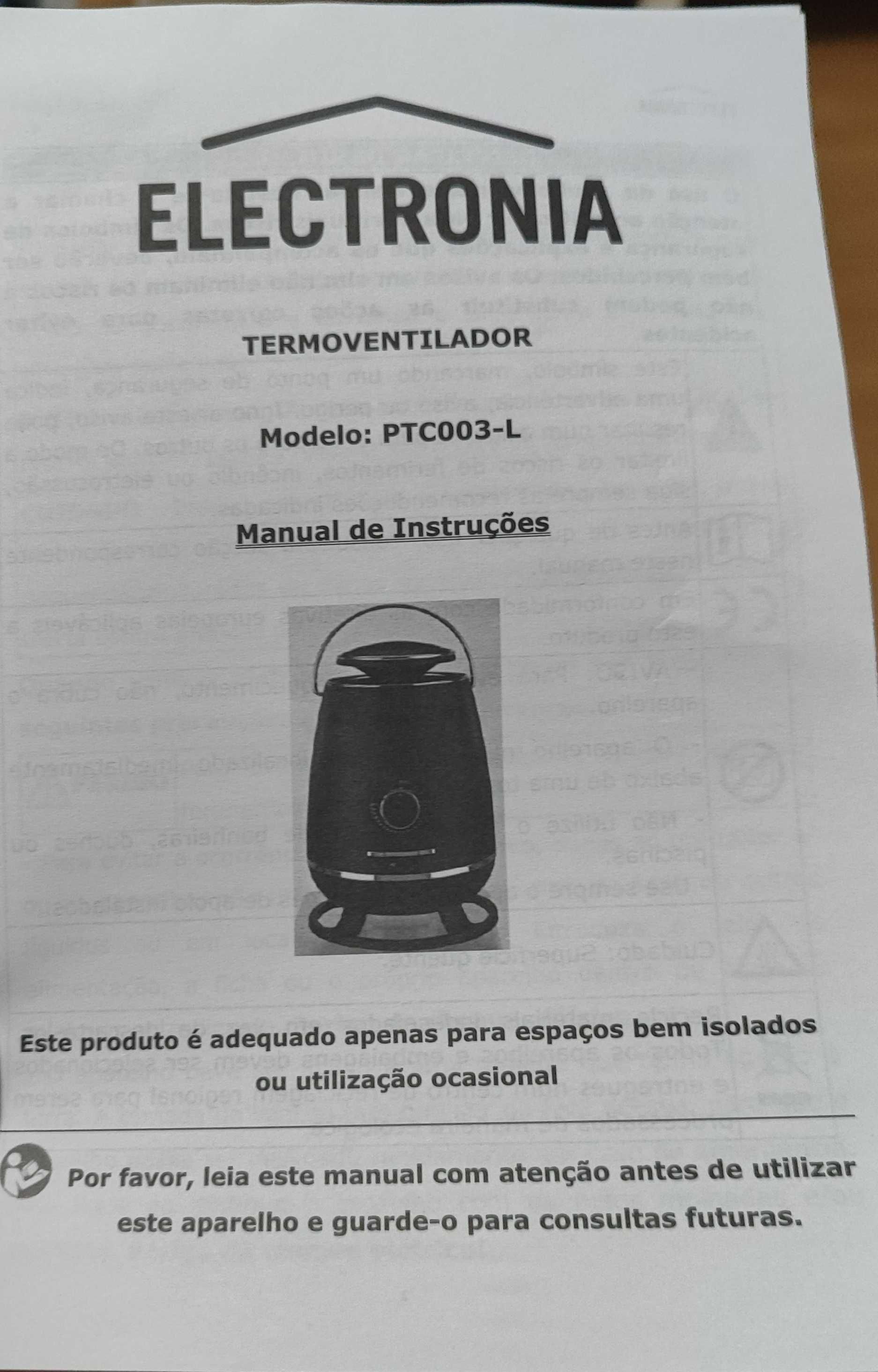 Termoventilador novo Electronia