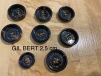Gil bert logowane 8 guzików guziki czarne 2,5 cm od kurtki