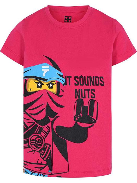 różowy T-shirt LEGO Lego Ninjago 140 stan idealny