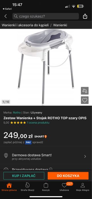 Wanienka z stojakiem dla dziecka