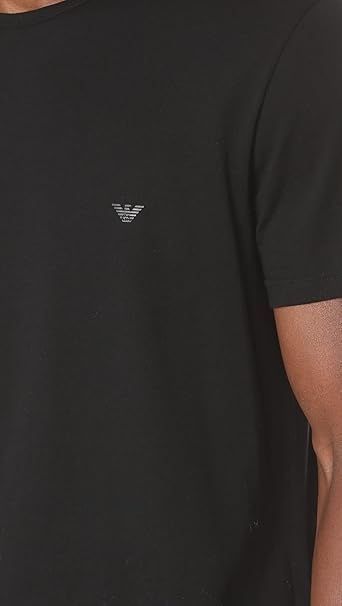 Emporio Armani Męska Koszulka T-Shirt Okrągły Dekolt Logo Zestaw 3Szt