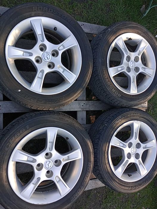 Alufelgi 15 cali 4x100 Mazda 2 Toyota Aygo Citroen C1 opony letnie