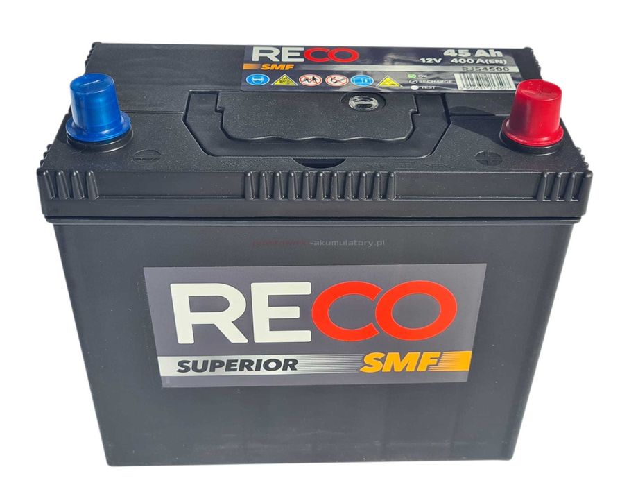 Akumulator RECO 45Ah 400A JAPAN P+/L+ Budowlanych 6