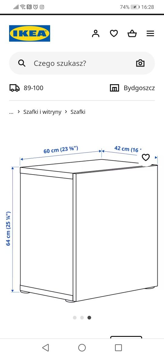 Ikea Besta szafka front połysk biała