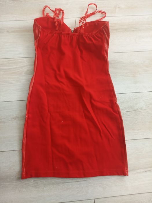 Sukienka mini seksowna ekoskóra S