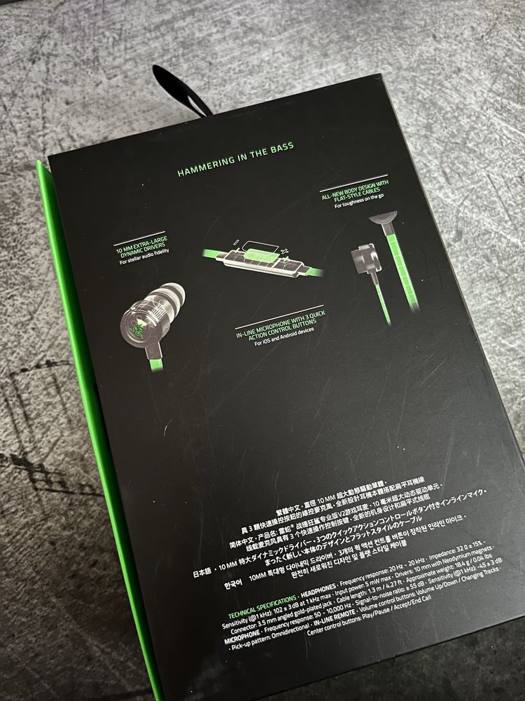 Słuchawki Razer hammerhead pro v2