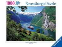 Puzzle 1000 Fiord w Norwegii pudełko,