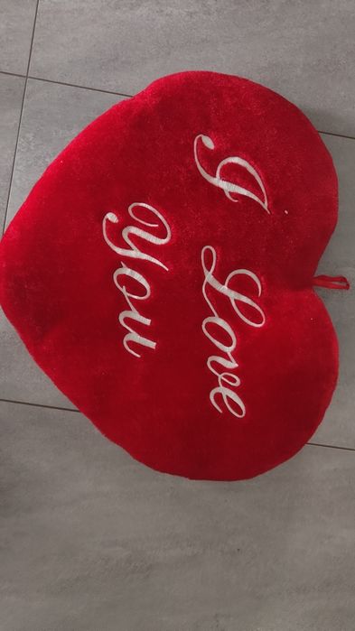 Duża poduszka serce czerwone czerwona