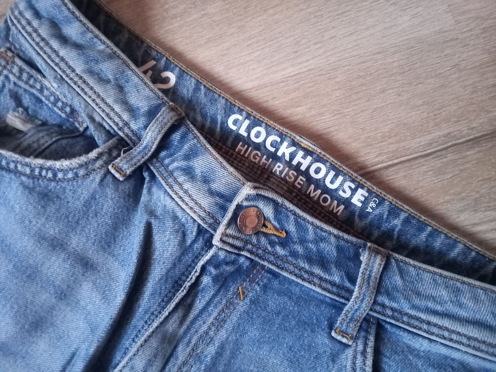 Spodnie jeans z rozdarciami roz 42 XL C&A ClockHouse