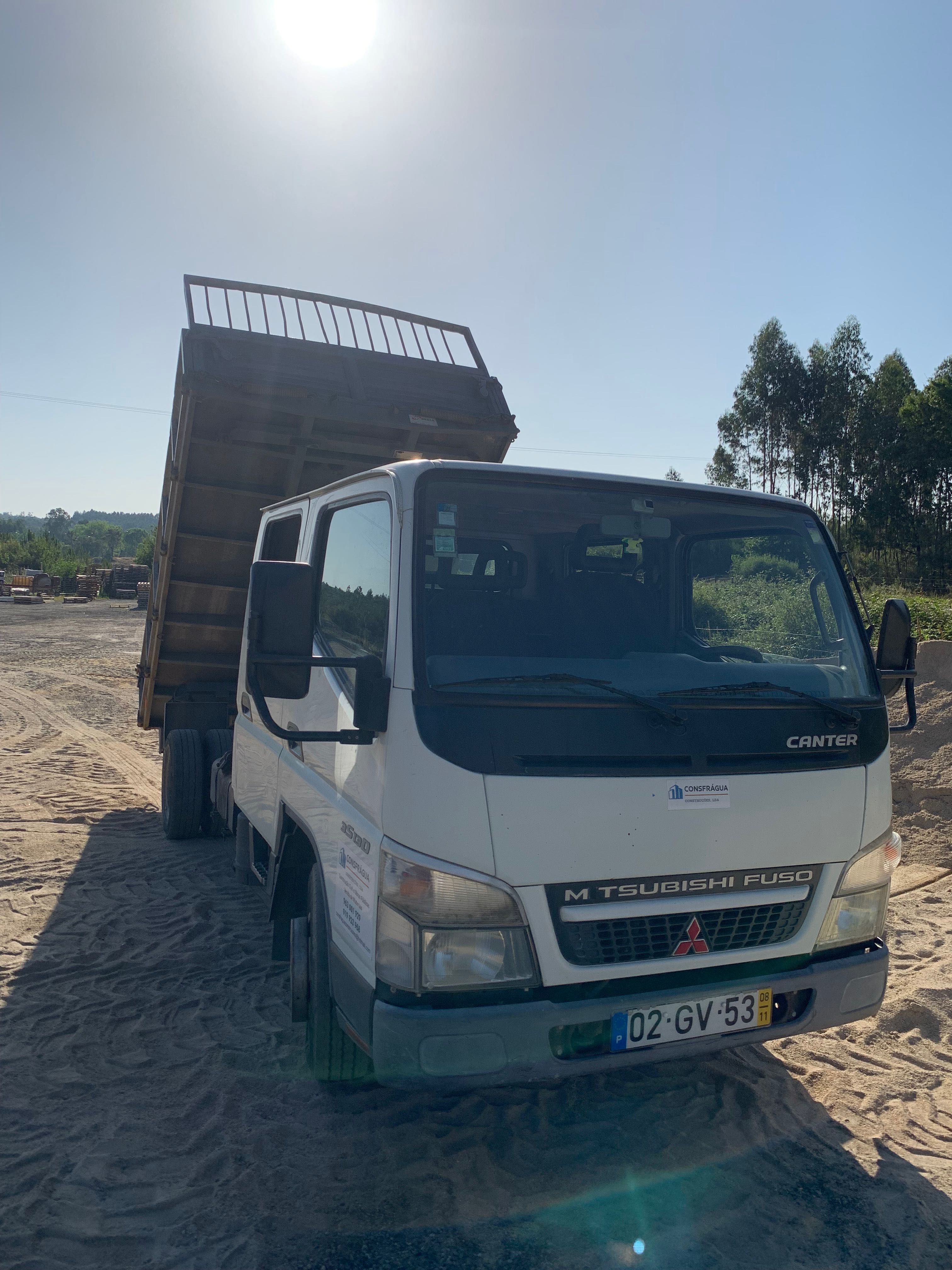 Mitsubishi fuso canter com báscula dupla