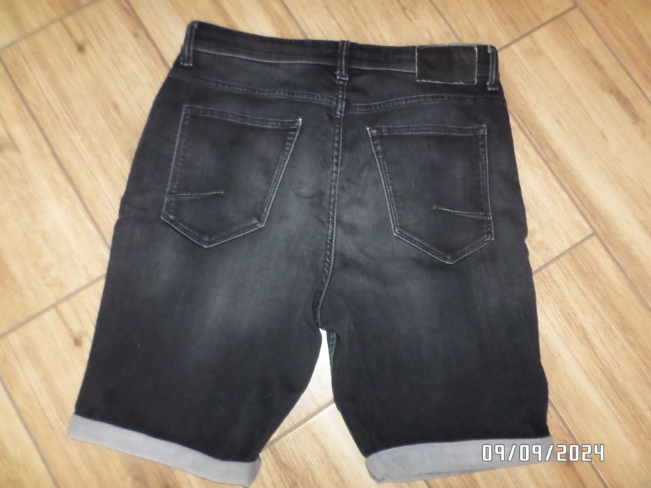 firmowe męskie spodenki jeans-L-33-elastyczne