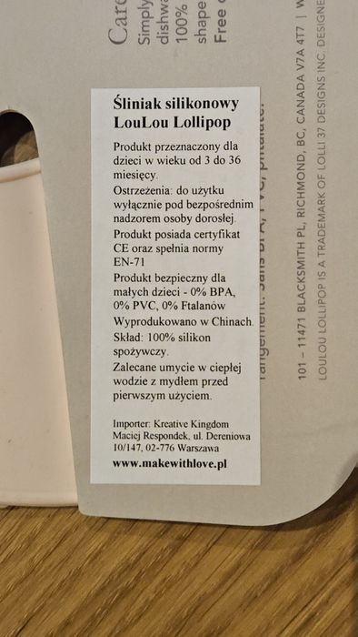 Nowy śliniak Loulou Lollopop różowy