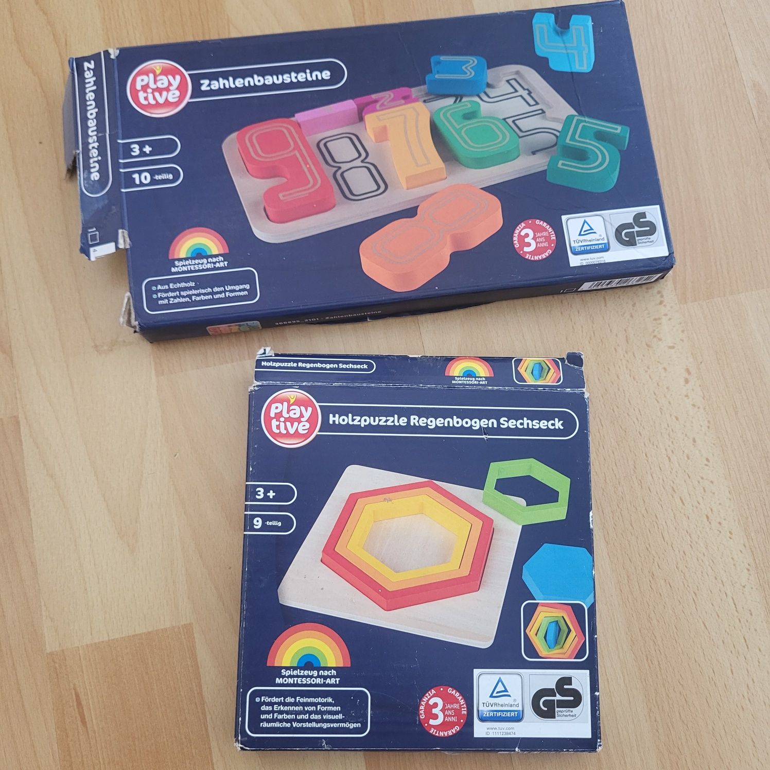 Zestaw montessori drewniane puzzle i cyfry