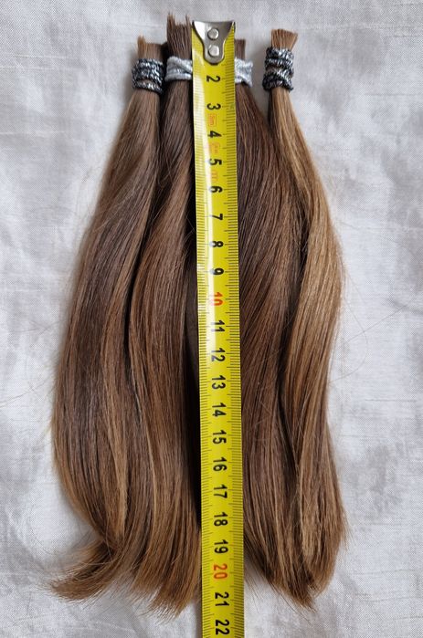 Włosy dziewicze natulralne ciemny blond 22cm