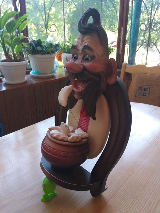 Сувенир, ручная работа, натуральное дерево Козак на подкове