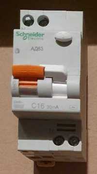 Диференційний автоматичний вимикач АД63 2П 16A Диф автомат выключатель