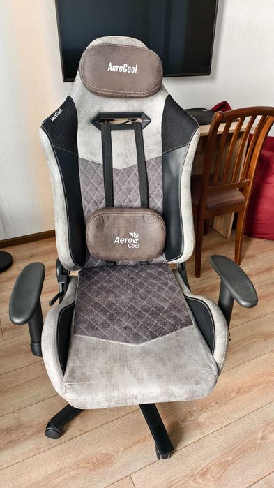 Крісло комп'ютерне AEROCOOL Duke Tan Grey