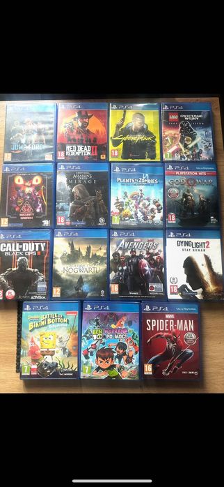 Gry ps4 SPIDER MAN, Dziedzictwo Hogwartu, Lego i inne