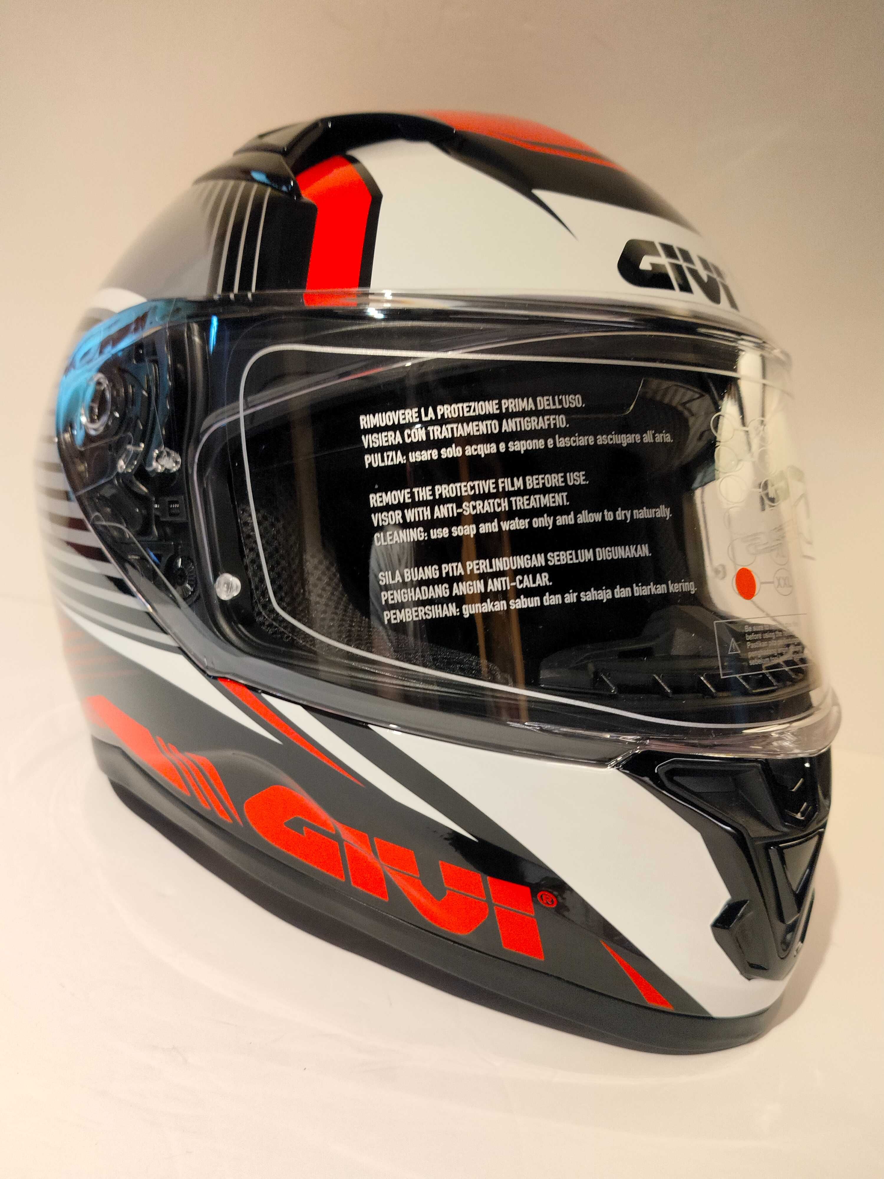 Capacete Givi dupla viseira mota scooter novo