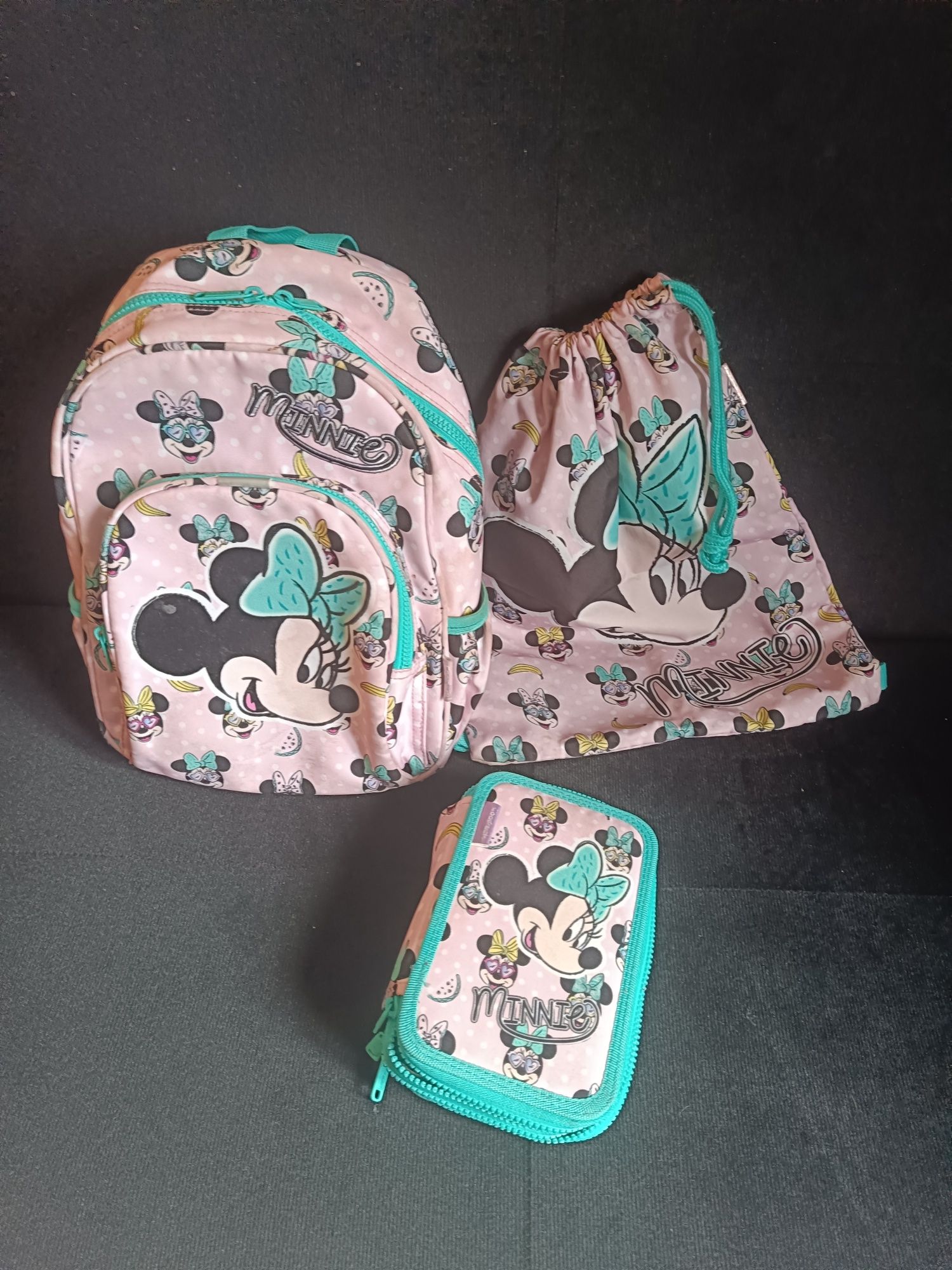Zestaw coolpack myszka Minnie plecak worek piornik