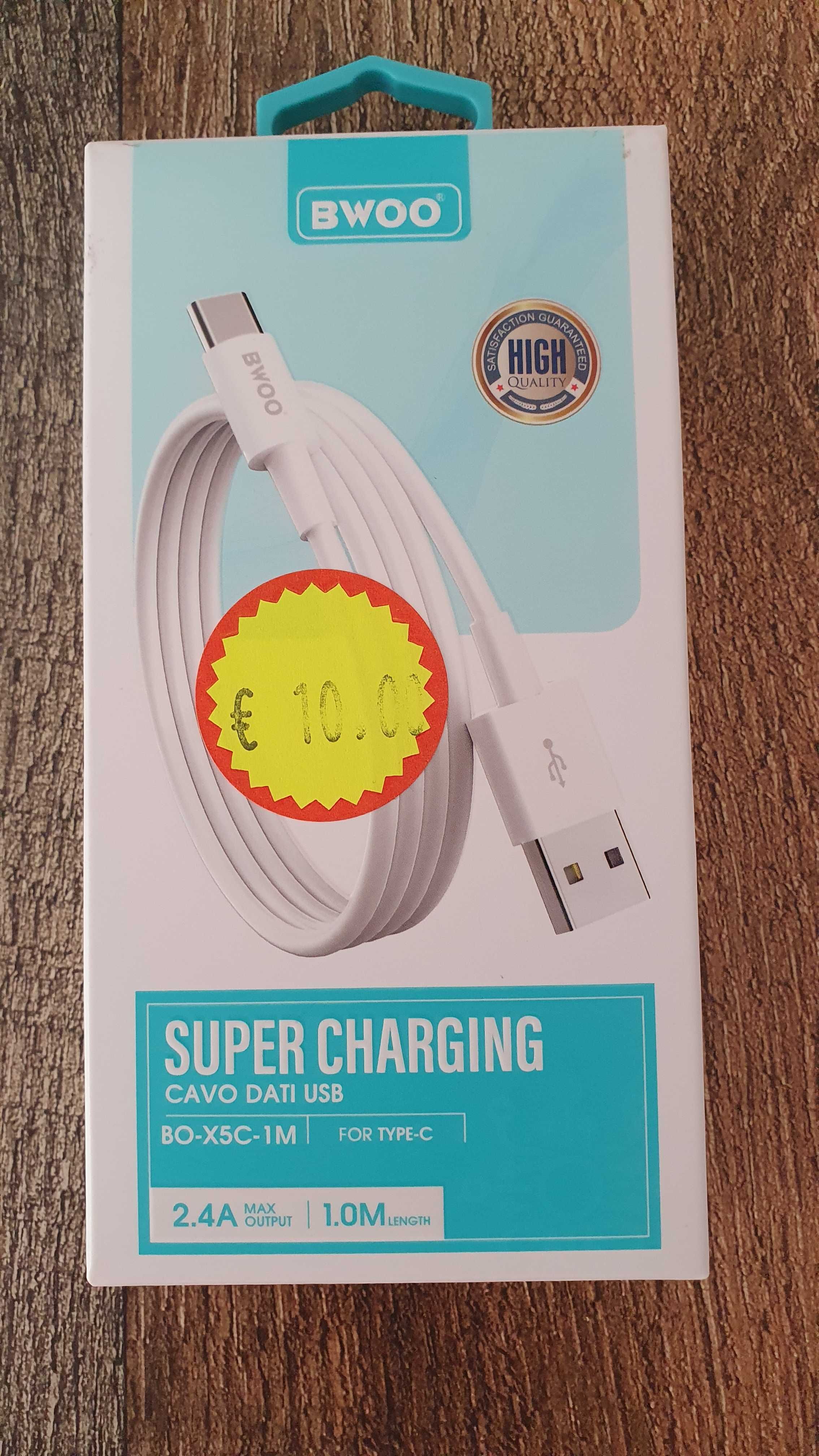 Kabel USB C do ładowania telefonu SUPER CHARGING 2.4A
