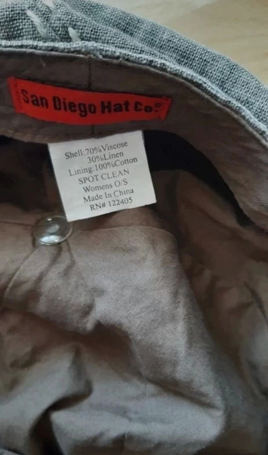 Czapka z daszkiem, beret z viscozy I lnu San Diego Company