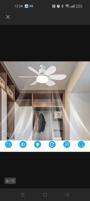 2W1 lampa wisząca sufitowa z wiatrakiem 52 CM PILOT