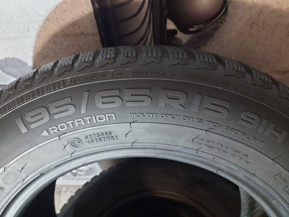 Шини 7мм 195/65 R15 NOKIAN WR D4 б/у зима склад