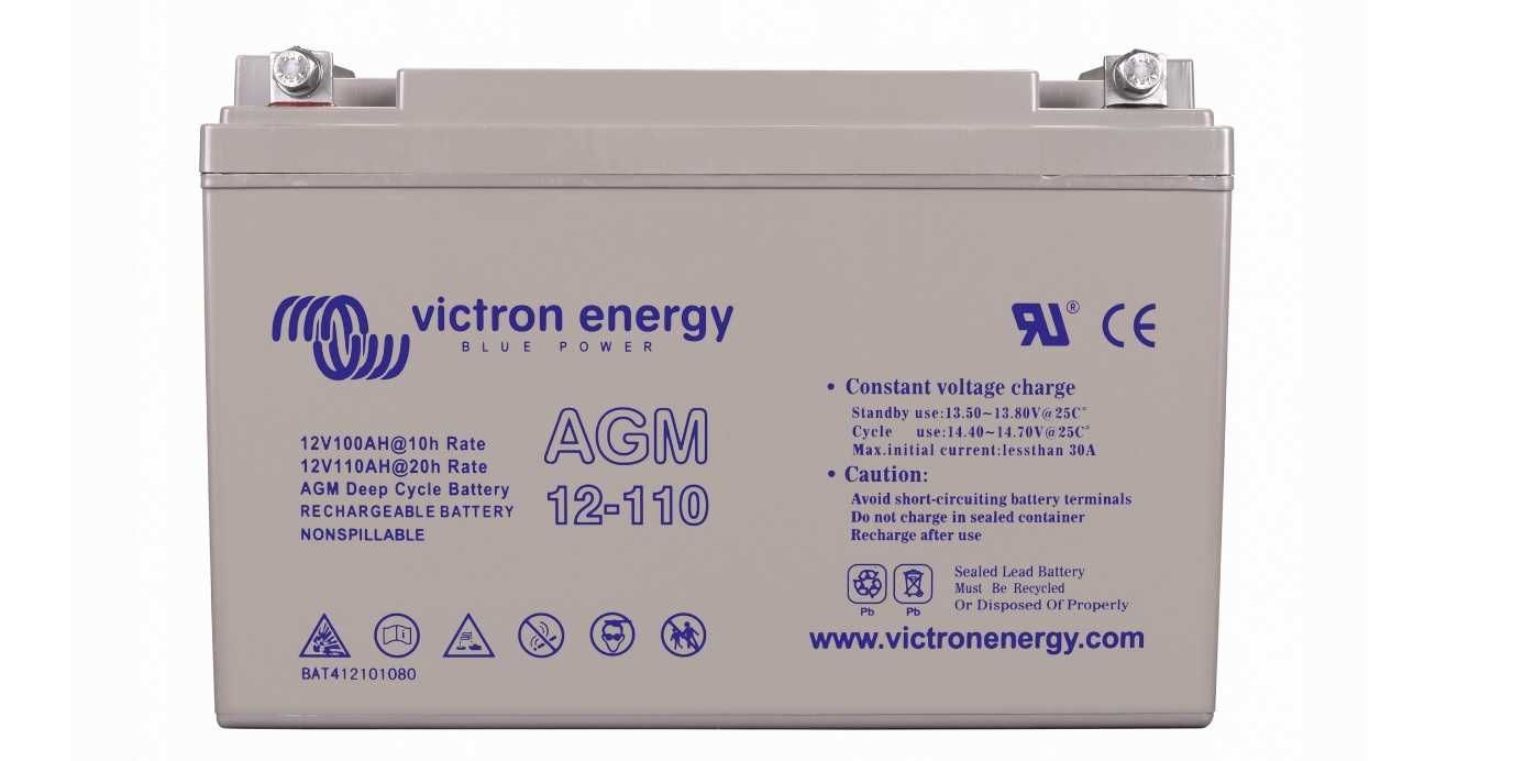 Nowy Akumulator VICTRON ENERGY AGM 110Ah/12V Kamper/Łódź prod. 09/23