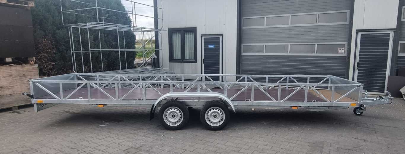 Przyczepka samochodowa dłużyca 610x130 750 kg Producent - TRANSPORT