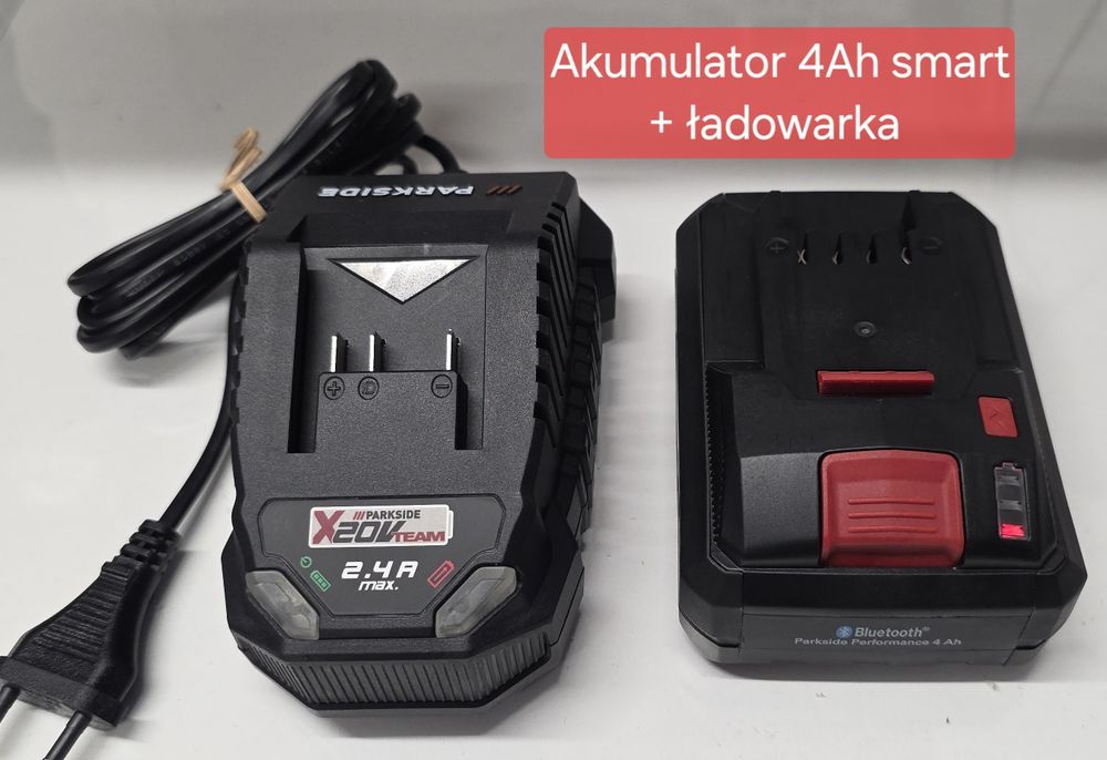Akumulator Parkside 4Ah + Ładowarka