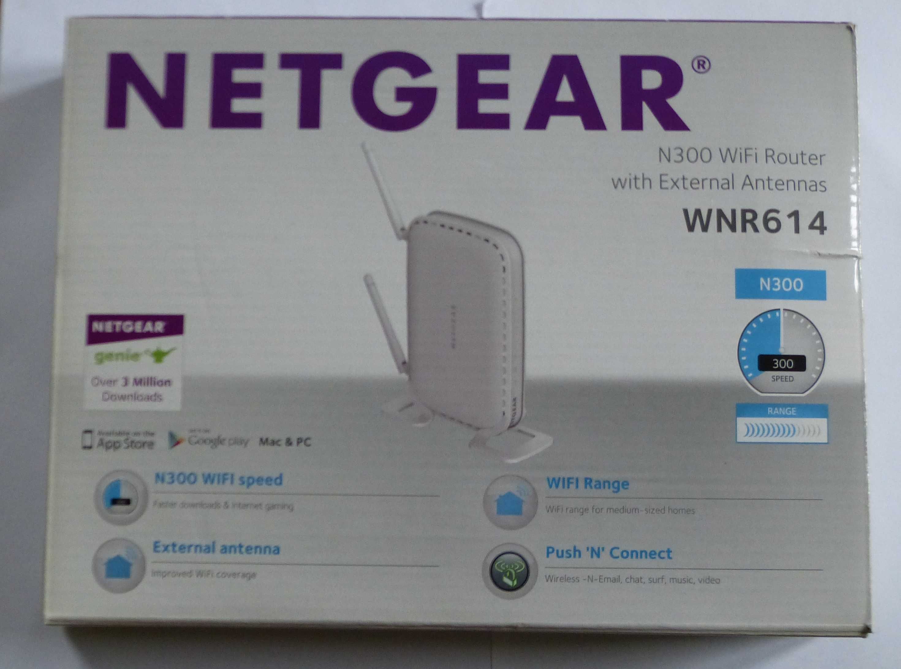 Netgear N300 WiFi Router with External Antennas WNR 614