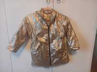 ZARA cienka kurtka płaszcz dla dziewczynki złoty rozmiar 116