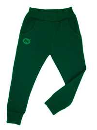 Spodnie dresowe chłopięce zielone butelkowe czarne  116 2 sztuki