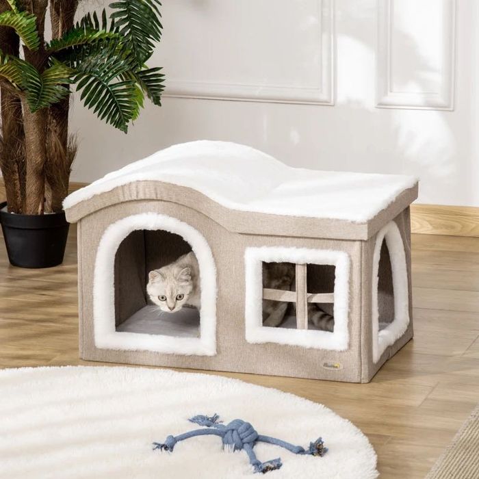 PawHut Casa Dobrável para Gatos