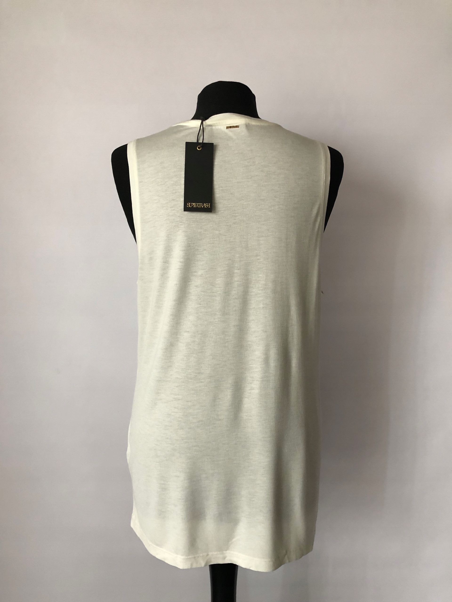 Supertrash Top Kremowy Napisy Wiskoza Premium M 38