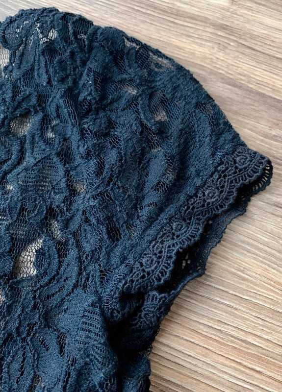 Abercrombie & Fitch A&F / bluzka top koronka koronkowy  baskinka 36 S
