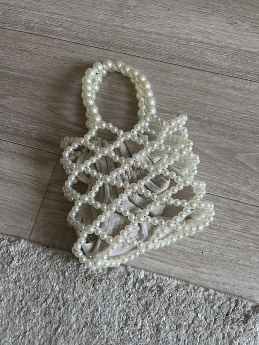 Сумка міні з бусин бісеру перлин