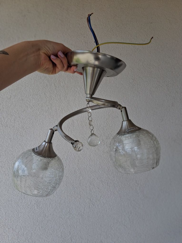 Sprzedam dwie lampy sufitowe z kryształkami